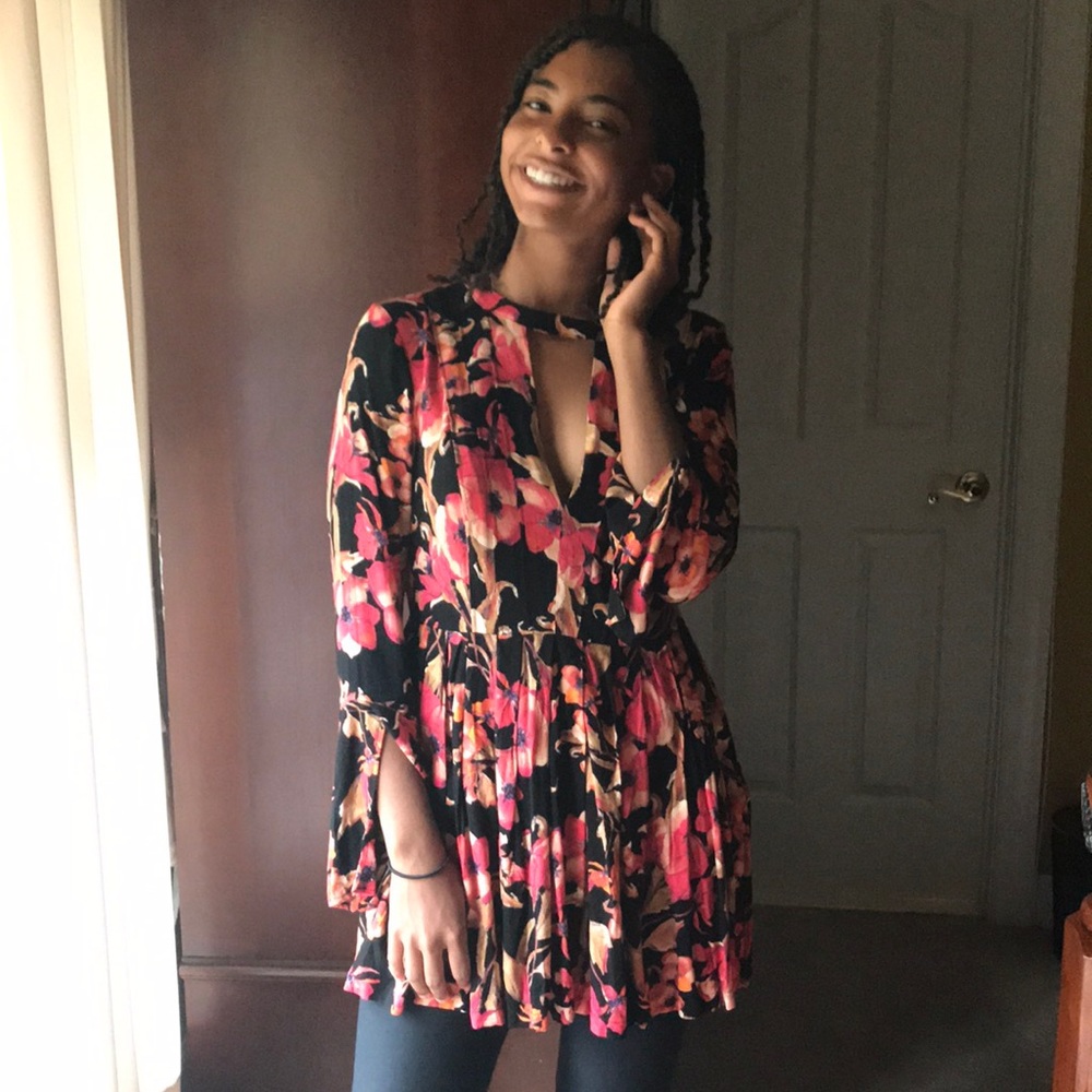 Women’s Boho dress with floral print